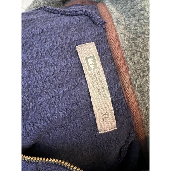 REI Mens Sweater XL 1/2 Zip Pullover Mock Turtleneck Extra Large Navy‎ Mens Ski - Picture 3 of 9